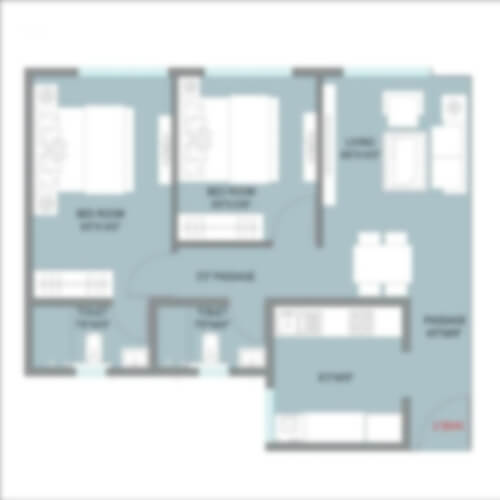 2 BHK Floor Plan